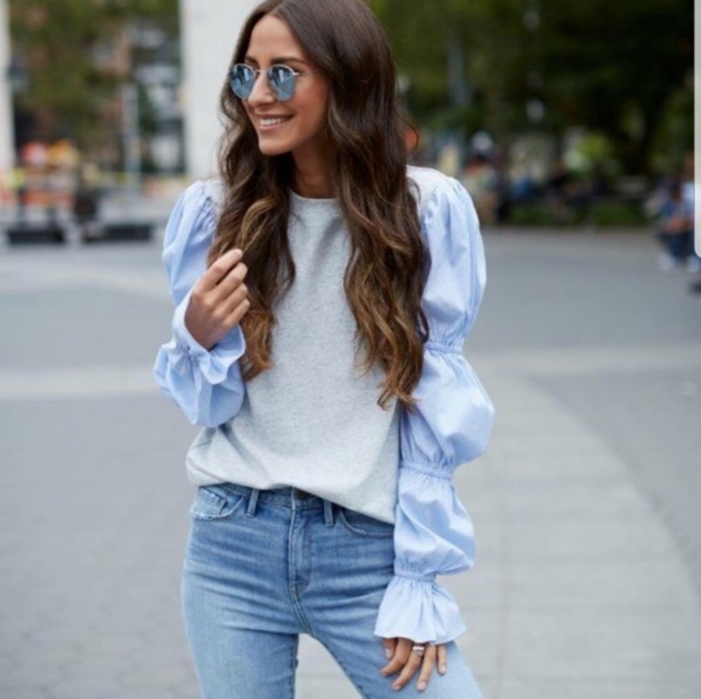 Treasure Bond Something Navy Poplin sleev
